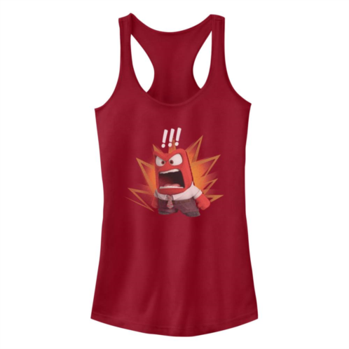 Licensed Character Juniors Disney / Pixar Inside Out Anger Yell Portrait Racerback Tank Top