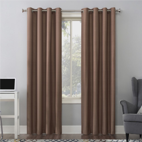 Sun Zero Cameron 100% Blackout Thermal Insulated Grommet Single Curtain Panel