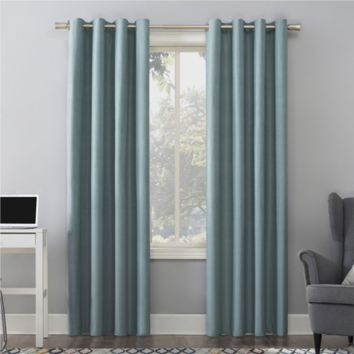 Sun Zero Cameron 100% Blackout Thermal Insulated Grommet Single Curtain Panel