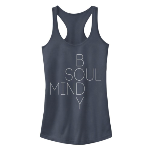 Unbranded Juniors Chin-Up Body Soul Mind Ideal Racerback Tank Top