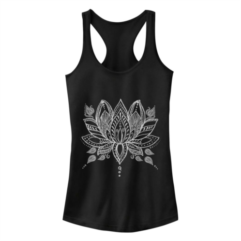 Unbranded Juniors Chin-Up Henna Lotus Ideal Racerback Tank Top