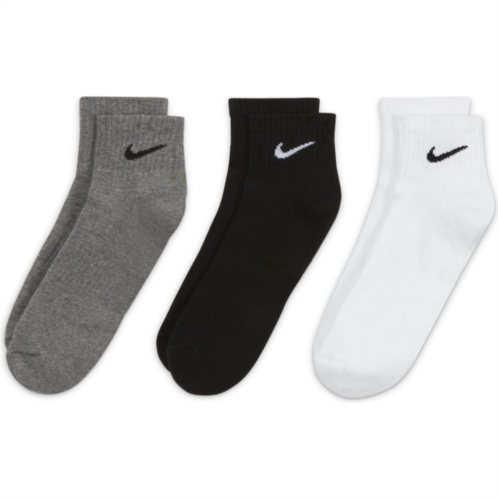 Mens Nike 3-pack Everyday Cushion Quarter Training Socks