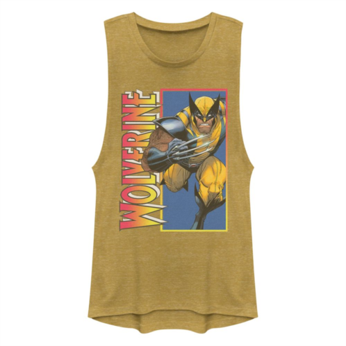 Licensed Character Juniors Marvel X-Men Classic Wolverine Portrait Muscle Tank Top