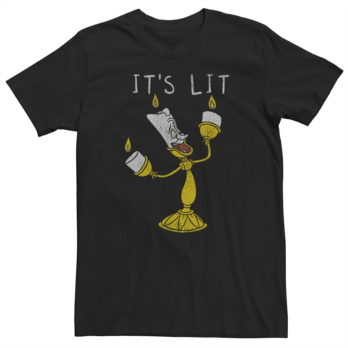 Mens Disney Beauty And The Beast Its Lit Tee