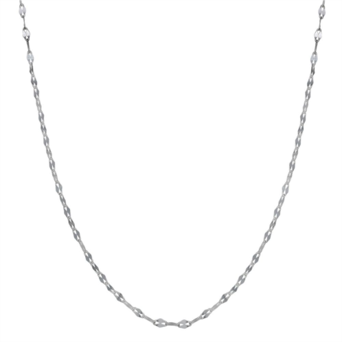 PRIMROSE Sterling Silver Diamond Cut Chain Necklace