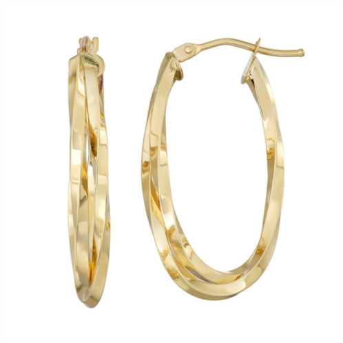 Forever 14K Gold Nested Oval Hoop Earrings