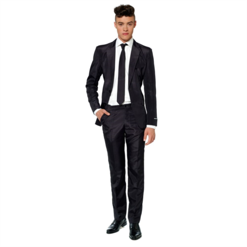 Mens Suitmeister Slim-Fit Solid Suit & Tie Set
