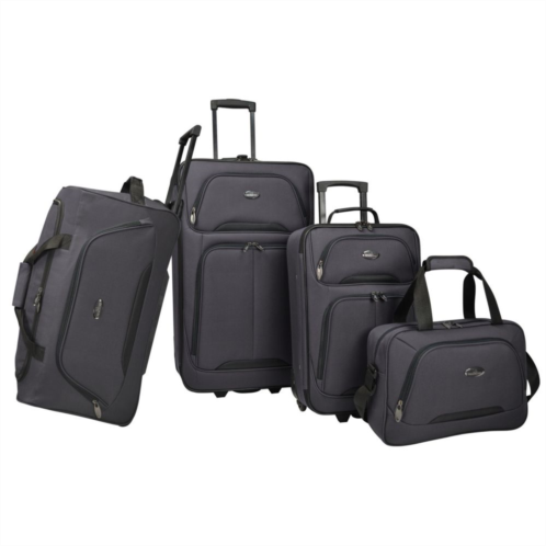 US Traveler Vineyard 4-Piece Softside Wheeled Luggage Set