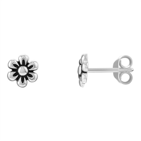 PRIMROSE Sterling Silver Oxidized Flower Earring