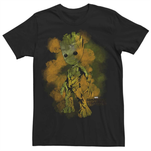 Licensed Character Mens Marvel Guardians Of The Galaxy 2 Watercolor Groot Portrait Graphic Tee
