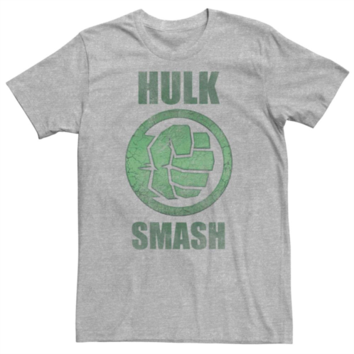 Licensed Character Mens Marvel Hulk Smash Fist Logo Tee