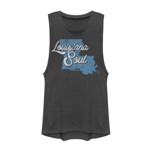 Unbranded Juniors Louisiana Soul Vintage Graphic Muscle Tank Top