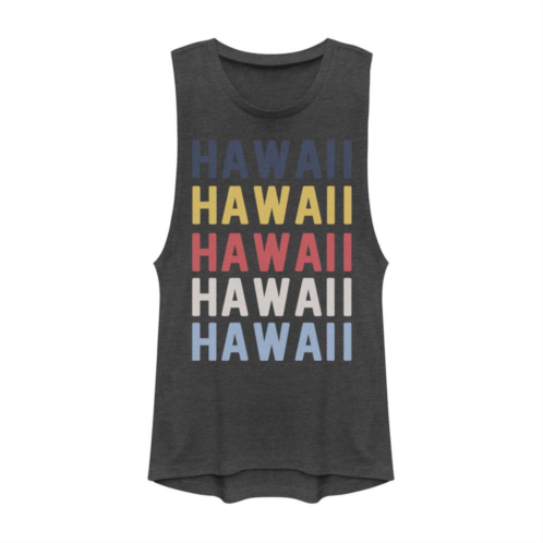 Unbranded Juniors Hawaii Stack Graphic Muscle Tank Top