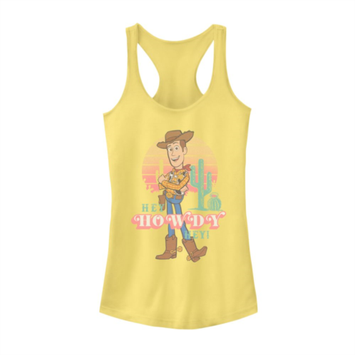 Juniors Fifth Sun Disney Pixar Toy Story 4 Hey Howdy Woody Sunset Tank Top