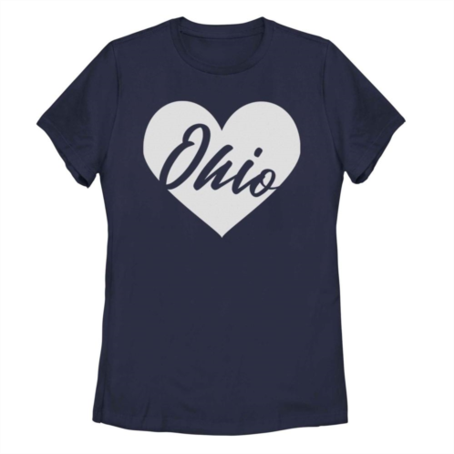 Unbranded Juniors Ohio Heart Graphic Tee