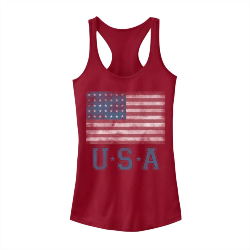 Unbranded Juniors USA Distressed Flag Tank Top