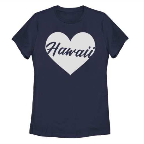 Unbranded Juniors Hawaii Heart Graphic Tee