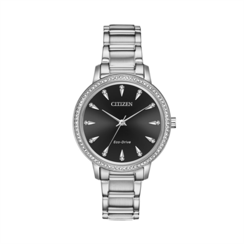 Citizen Eco-Drive Womens Silhouette Crystal Stainless Steel Watch