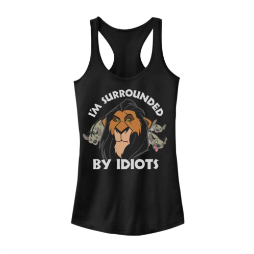 Licensed Character Juniors Lion King Surly Scar Surrounded By Idiots Tank Top