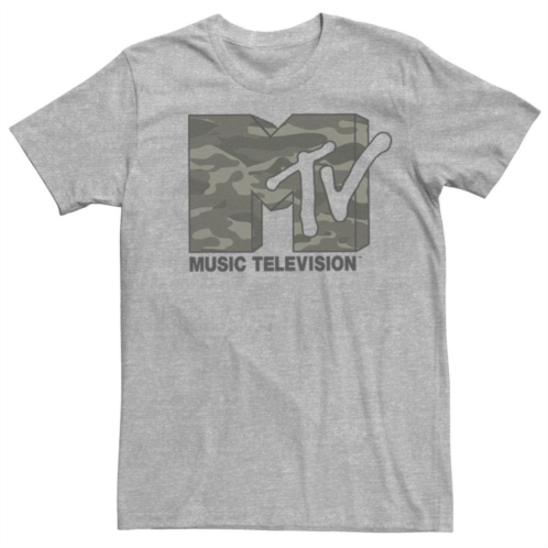 Licensed Character Mens MTV Faded Camouflage Logo Short Sleeve Tee