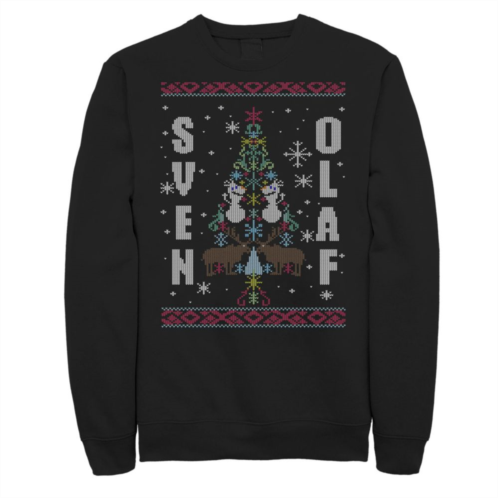 Juniors Disneys Frozen Sven & Olaf Stitched Ugly Christmas Sweater Fleece