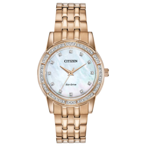 Citizen Eco-Drive Womens Silhouette Crystal Accent Stainless Steel Watch - EM0773-54D