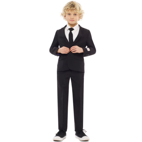 Boys 2-8 OppoSuits Black Knight Solid Suit