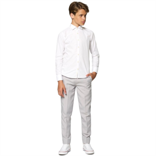 Boys 10-16 OppoSuits White Knight Solid Shirt
