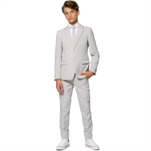 Boys 10-16 OppoSuits Groovy Grey Solid Suit