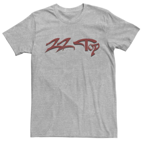 Licensed Character Mens ZZ Top Red Text Logo Tee