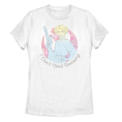 Licensed Character Juniors Star Wars Princess Leia I Dont Need Rescuing Tee