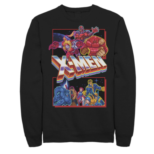 Licensed Character Mens X-Mens Arcade Characters Group Shot Panels Fleece Graphic Top