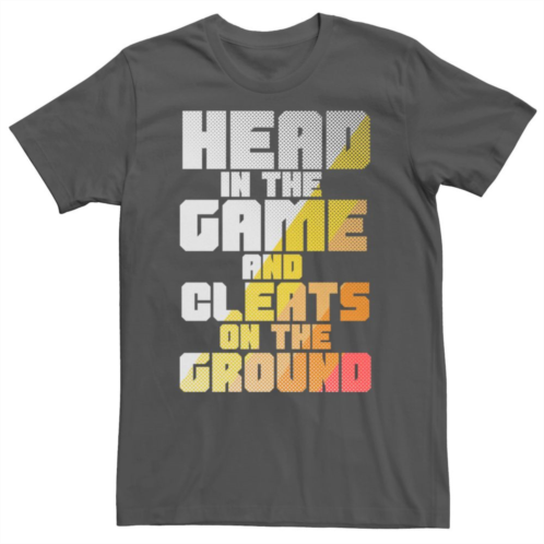 Licensed Character Mens Head In The Game, Cleats On The Ground Graphic Tee