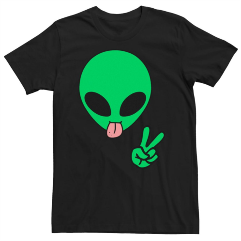 Licensed Character Mens Aliens Peace Graphic Tee