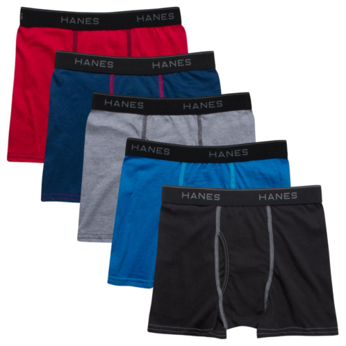 Boys 6-20 Hanes Ultimate 5-Pack Tagless Lightweight Boxer Briefs