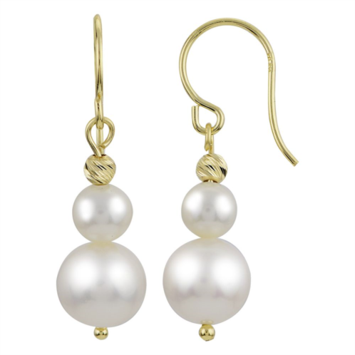 PearLustre by Imperial 14Kt Gold Cultured Pearl & Brilliance Bead Drop Earrings