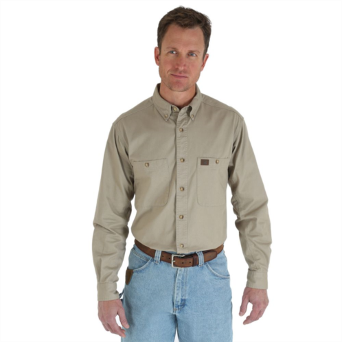 Mens Wrangler RIGGS Workwear Twill Button-Down Shirt