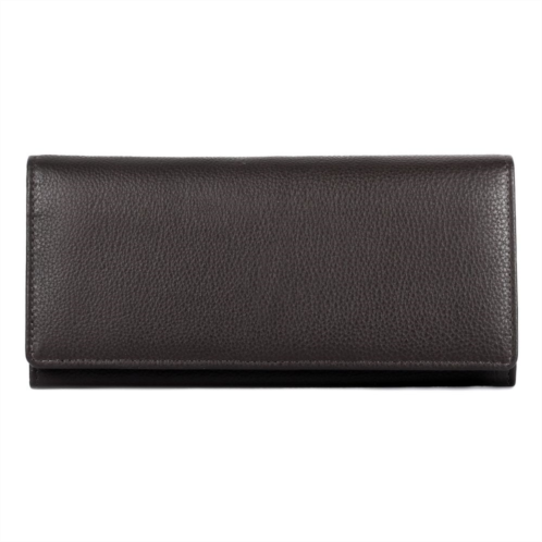 Womens Karla Hanson RFID-Blocking Continental Leather Wallet