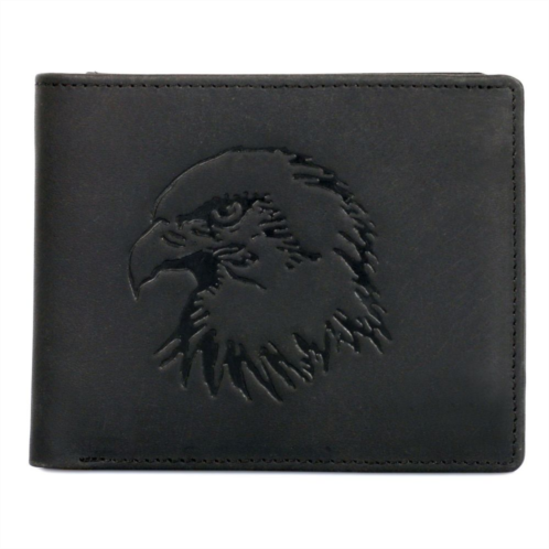 Karla Hanson RFID-Blocking Leather Wallet with Embossed Eagle
