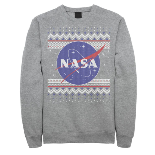 Licensed Character Mens NASA Logo Christmas Sweatshirt