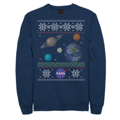 Licensed Character Mens NASA Solar System Christmas Sweatshirt