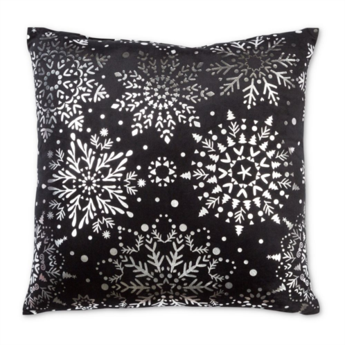 Tempo Home Silver Snowflakes Toss Pillow