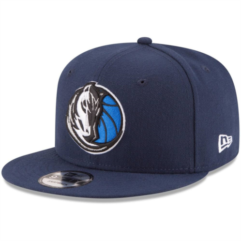 Mens New Era Navy Dallas Mavericks Official Team Color 9FIFTY Snapback Hat