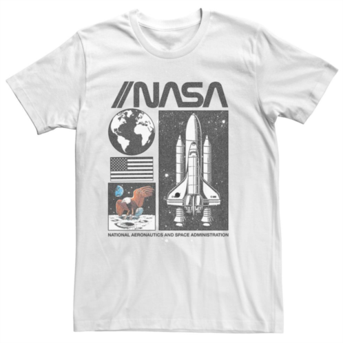 Licensed Character Mens NASA Collage Panel Portraits Tee