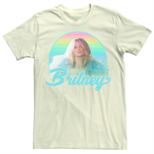 Licensed Character Mens Britney Spears Pastel Rainbow Portrait Tee