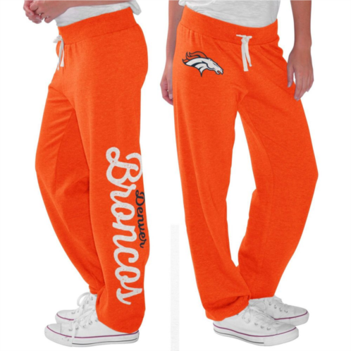 Womens G-III 4Her by Carl Banks Orange Denver Broncos Scrimmage Fleece Pants