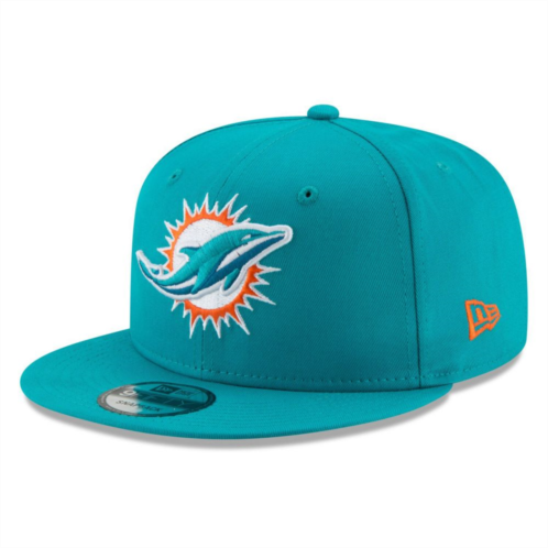New Era x Staple Mens New Era Aqua Miami Dolphins Basic 9FIFTY Adjustable Snapback Hat