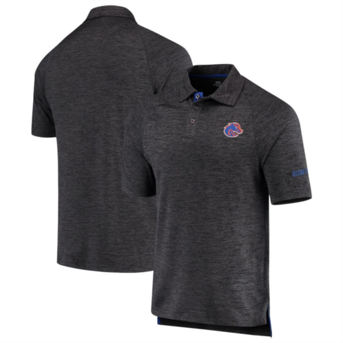 Mens Colosseum Heathered Black Boise State Broncos Down Swing Polo