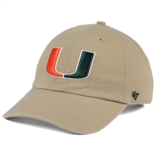 Unbranded Miami Hurricanes 47 Clean Up Adjustable Hat - Khaki