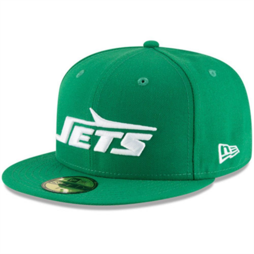 Mens New Era Green New York Jets Omaha Throwback 59FIFTY Fitted Hat